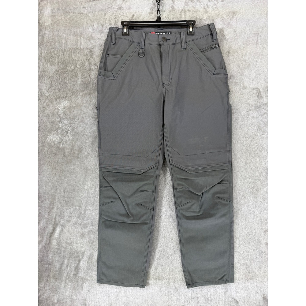 Engelbert Strauss Mens Gray Work Pants Cargo Utility 36R Cotton Blend 7012620